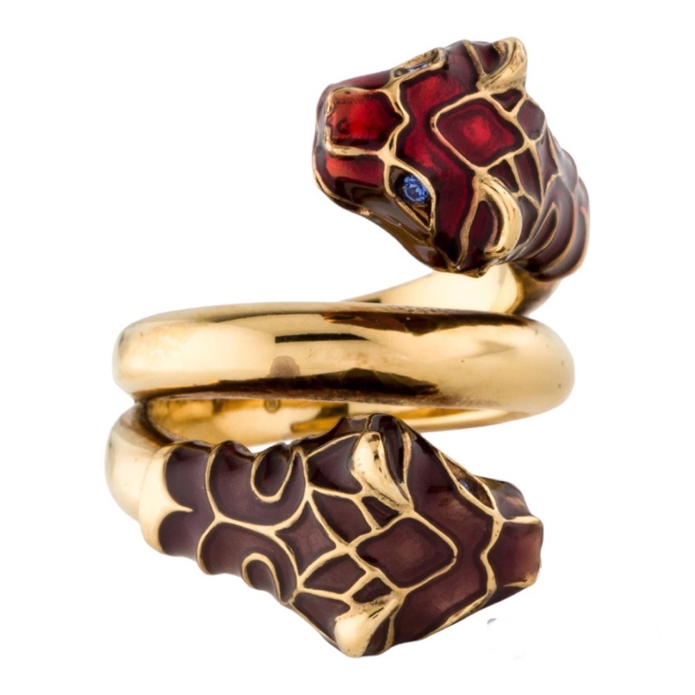 NIB Gucci tiger head motif  ring